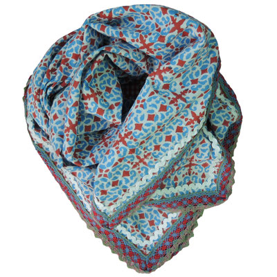 Block Print Damen Halstuch 100% Baumwolle , von maasa entworfen, in Indien von Hand bedruckt