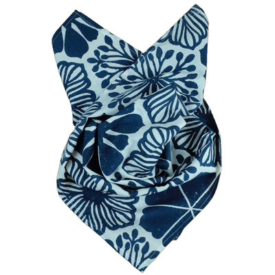 Bandana im indischen Blockprint-Stil, handbedruckt in der Schweiz 
