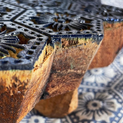 Bedrucke deine eigenen Textilien mit indischen Holzstempel in einem Block Print Workshop bei maasa Wädenswil