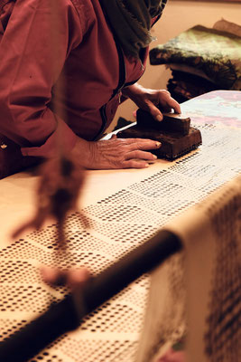  Handbedruckter Stoff Blockprint Arbeit