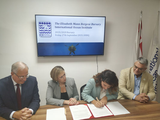 L-R: Pro-Rector Professor Joseph Cacciattolo, Ms Antonella Vassallo, Ms Anna Lucia Cantafaro and  Professor Louis Cassar. Photo Credit: IOI HQ