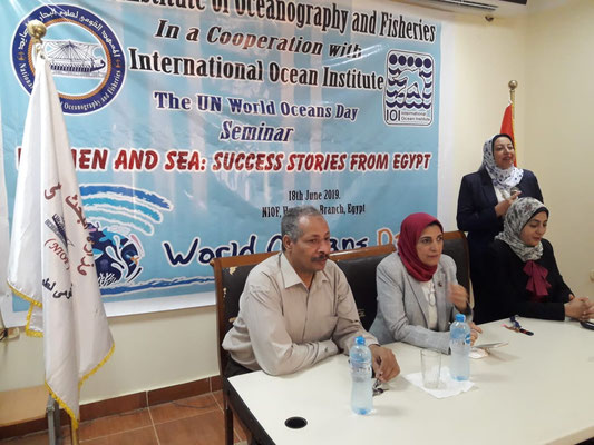 IOI EGYPT: A seminar was organised titled 'Women and Sea: success stories from Egypt' at the National Institute of Oceanography and Fisheries (NIOF)