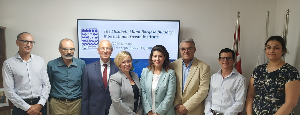 L- R: Professor Joseph Borg, Professor Patrick Schembri, Pro-Rector Professor Joseph Cacciattolo, Ms Antonella Vassallo, Ms Anna Lucia Cantafaro, Professor Louis Cassar,  Dr Julian Evans, and Ms Marija Pia Gatt. Photo Credit: IOI HQ 