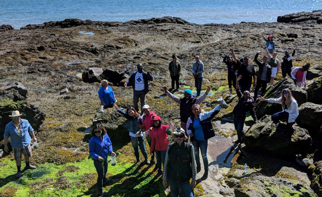 Participants during a field trip to the Bay of Fundy. Photo credit: M. Queeley