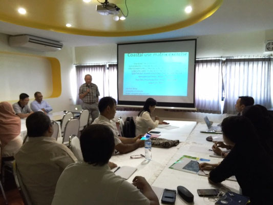 Participants during the coastal land use matrix exercise. Photo credit: IOI Thailand