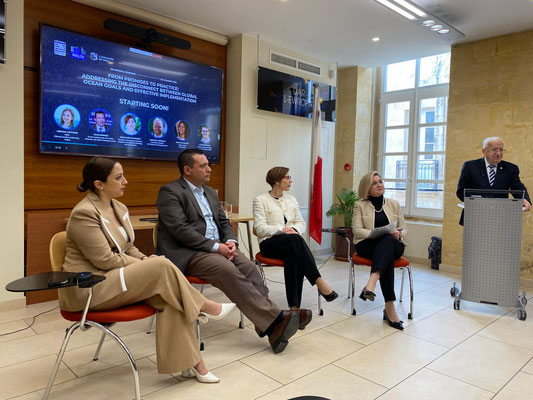 L-R: Abigail Cutajar, CEO of the Climate Action Authority, Alan Deidun, Director IOI Malta, Margaret Mangion, Director of The Edward de Bono Institute, Antonella Vassallo, Managing Director, IOI, Awni Behnam, Honorary President, IOI