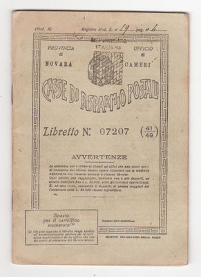 Libretto con Stemma del Regno D'Italia cancellato con Repubblica Italiana