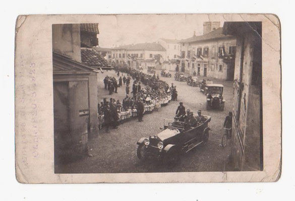 Cartolina Fotografica entrata di S.M. il Re  20/8/1923