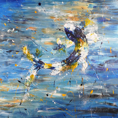 "Blue Energy 1", 100 x 100 cm