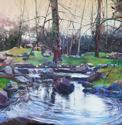 "Cascade" - 100 x 100 cm - Acrylique sur toile