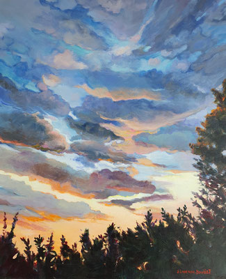 "Dans les nuages" - 55 x 46 cm