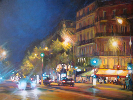 "Boulevard Saint Michel" - 65 x 50 cm - Acrylique sur toile