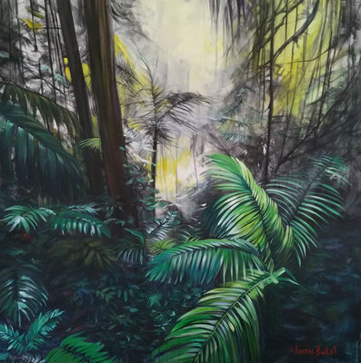 "Jungle au carré"- 100 x 100 cm - Acrylique sur toile