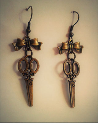 Steampunk Scissors Earrings