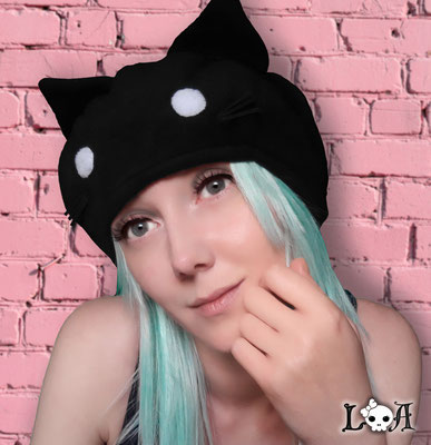 Kawaii Kitty Hat in Black