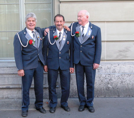 Veteranen 2014 v.l.n.r.: Fritz Christen, Fritz Bieri, Hanspeter Aegerter