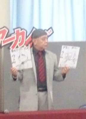 見づらいですが、2号ライダーとグランゼルの色紙です。なんと村枝賢一先生の描き下ろし！