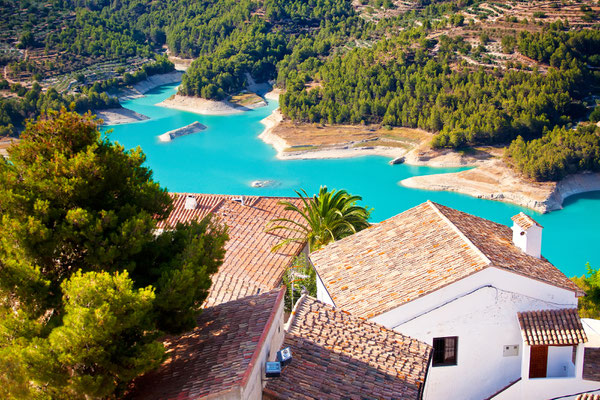 Guadalest lake near Alicante, Spain by Veronika Galkina