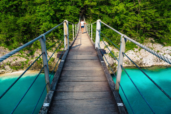 Suspended bridge in Kobarid copyright Gaspar Janos