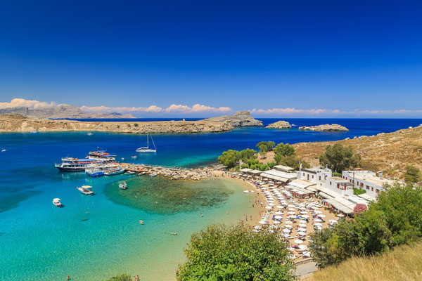 Rhodes - European Best Destinations  - Lindos bay in Rhodes Copyright Timofeev Vladimir