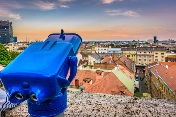 Aerial view on Zagreb cityscape from upper town famous viewpoint - Copyright Dreamer4787