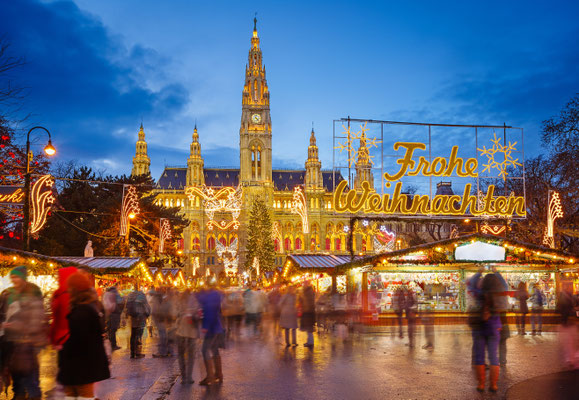 Christmas market in Vienna, Austria - By S.Borisov