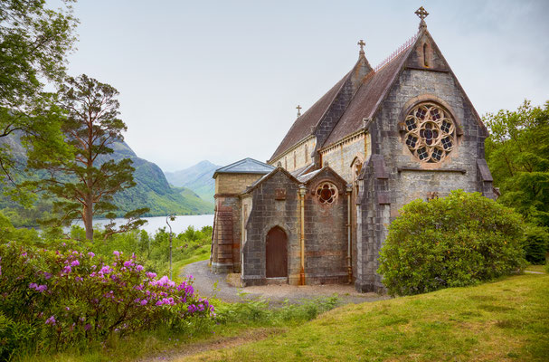 Catholic church of St. Maty & St. Finnan in Glenfinnan Copyright Serg Zastavkin