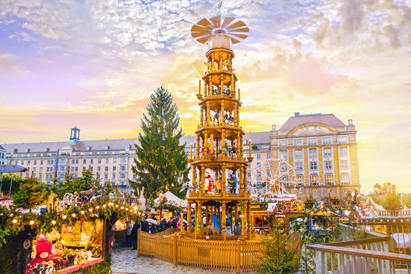 Christmas market Striezelmarkt in Dresden, Germany - By MarinaDa