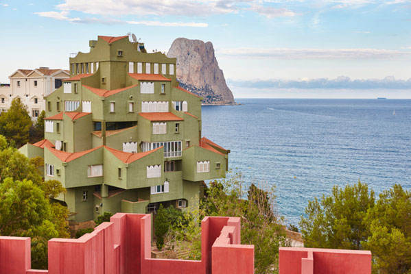 Calpe European Best Destinations - Best Destinations to visit in Spain - Calpe La Manzanera pink and green building copyright ABB Photo