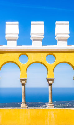 View of the windows in da Pena palace, Sintra, Portugal - Copyright Sergio TB