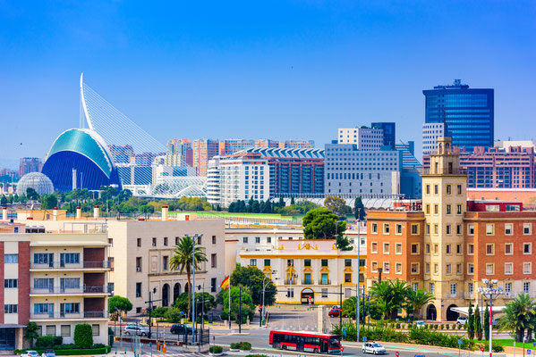 Valencia, Spain city skyline, Spain - Copyright Sean Pavone