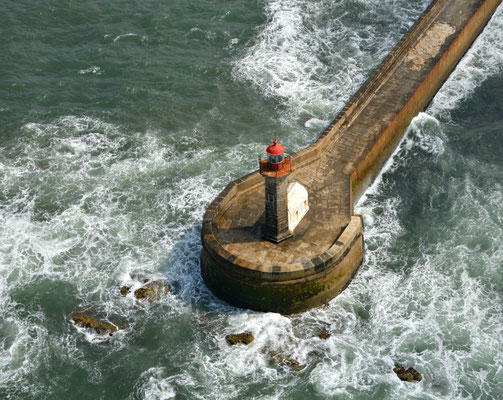 Aerial view of a lighthouse at Foz do Douro, Portugal © European Best Destinations