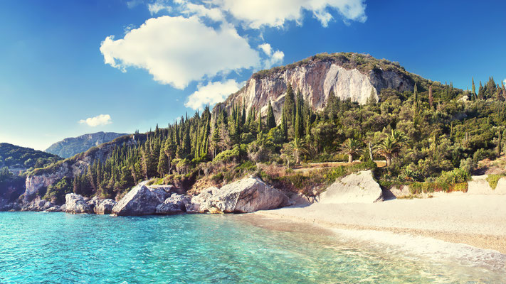 Corfu - European Best Destinations - Beach and mountains of Corfu - Copyright  Viridi