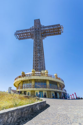 Millennium Cross on a top of the Vodno mountain hill above Skopje, Macedonia Copyright Zefart