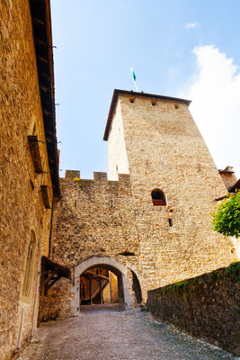 Gates in inner yard of Chillon castle walls Copyright Sergey Novikov