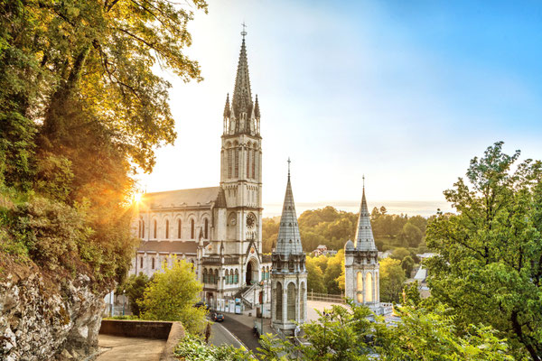 Rosary Basilica on sunset in Lourdes, Hautes-Pyrenees, France Copyright Sergey Dzyuba