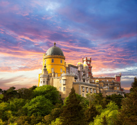 Panorama of Pena National Palace in Sintra, Portugal - Copyright Taiga