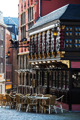 Old buildings near the market square of Aachen, Germany by Christian Mueller