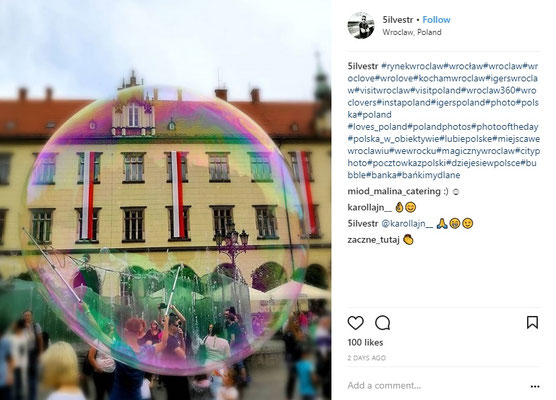  Giant soap Bubbles in Wroclaw - Copyright  5ilvestr