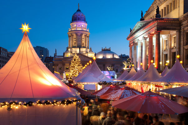 Christmas market at Gendarmenmarkt in Berlin, Germany - By mkrberlin