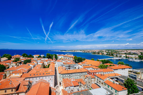 View from the top of the bell tower of the church of St. Anastasia in Zadar  - Copyright nomadFra
