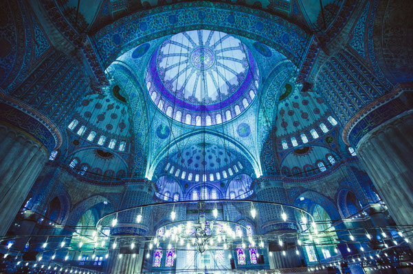 Interior of the Blue Mosque, Istanbul. Turkey - Copyright Yarygin