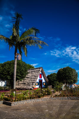 Traditional triangular Madeira house in Santana, Madeira - Copyright Anna Lurye