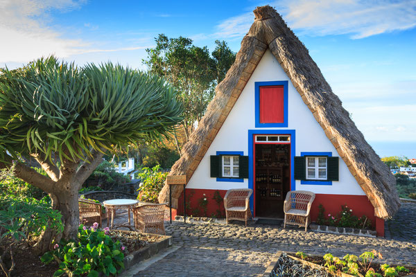 Typical old houses on Santana, Madeira island, Portugal - Copyright Lukasz Janyst