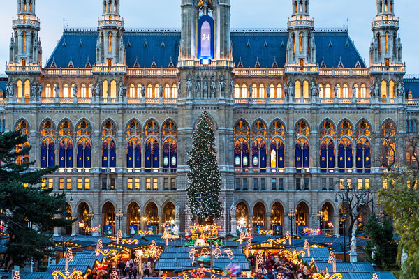 Vienna's City Hall at christmas advent - By Muellek Josef