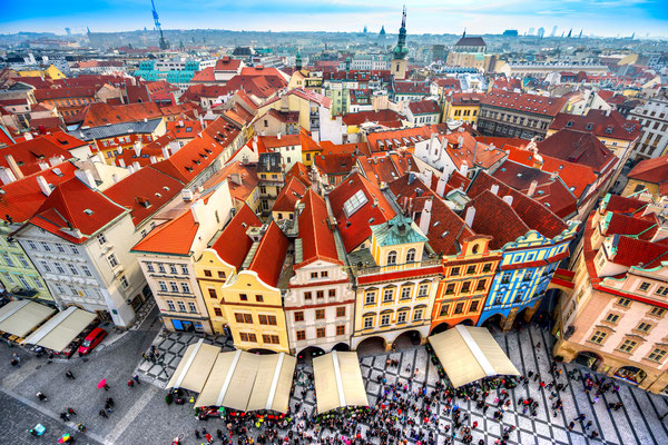 Prague old town square by Luciano Mortula - shutterstock