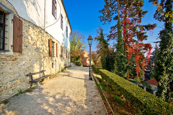 Zagreb upper town park walkway in autumn - Copyright xbrchx