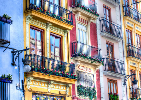 Tipical buildings in Valencia, Spain - Copyright marcogarrincha
