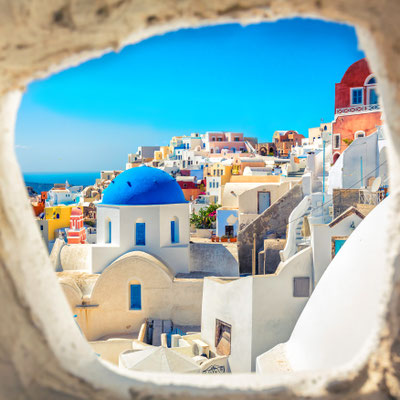 Santorini Blue dome church - Copyright marchello74- Santorini European Best Destinations