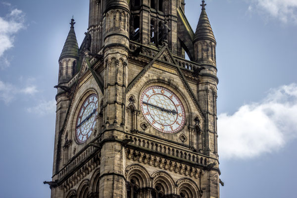 Manchester City Town Hall Clock Tower. Manchester, UK. Copyright jgolby